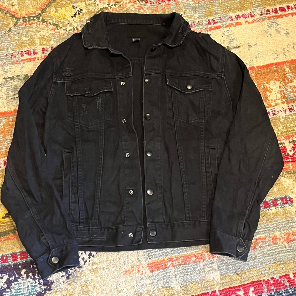 Distressed Denim Trucker Jacket